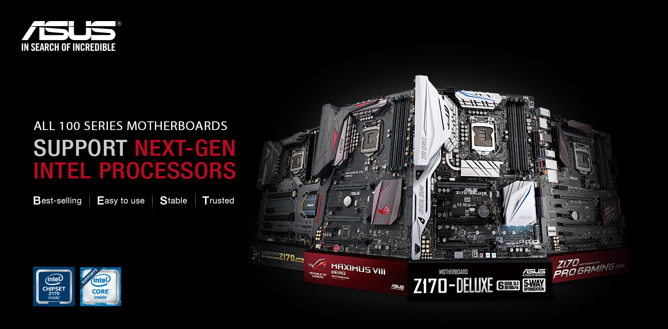 ALL-ASUS-100-SERIES-MOTHERBOARDS-NEXT-GEN-INTEL-PROCESSORS